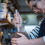 Patricia Shone in her studio 2018